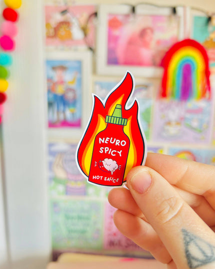 Neurospicy Hot Sauce Glossy Klistremerke