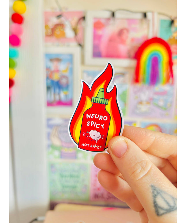Neurospicy Hot Sauce Glossy Klistremerke
