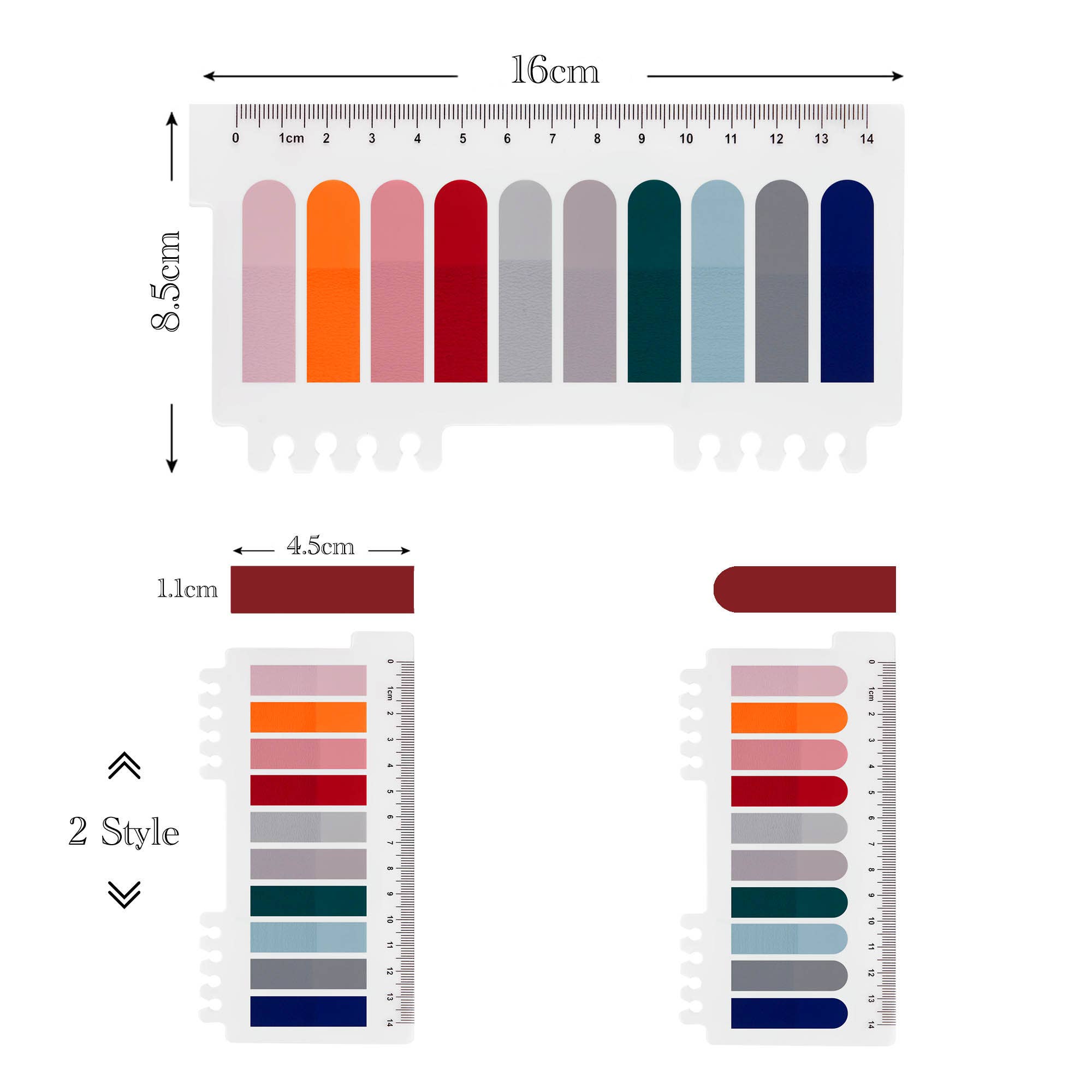 Autumn Twilight Avrundede selvklebende notislapper - Klistrelapper - Indeksfaner - Sidemarkører