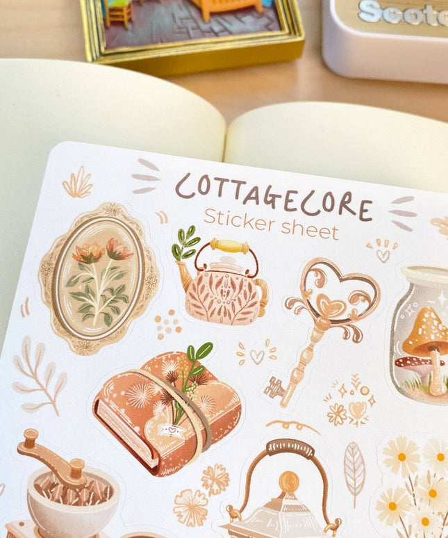 Klistremerkeark | Cottagecore