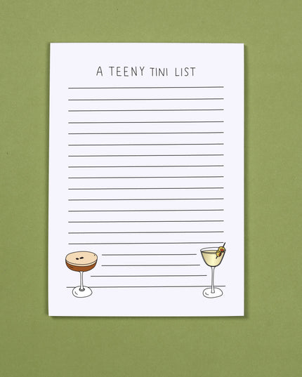 Notatblokk | A Teeny Tini List