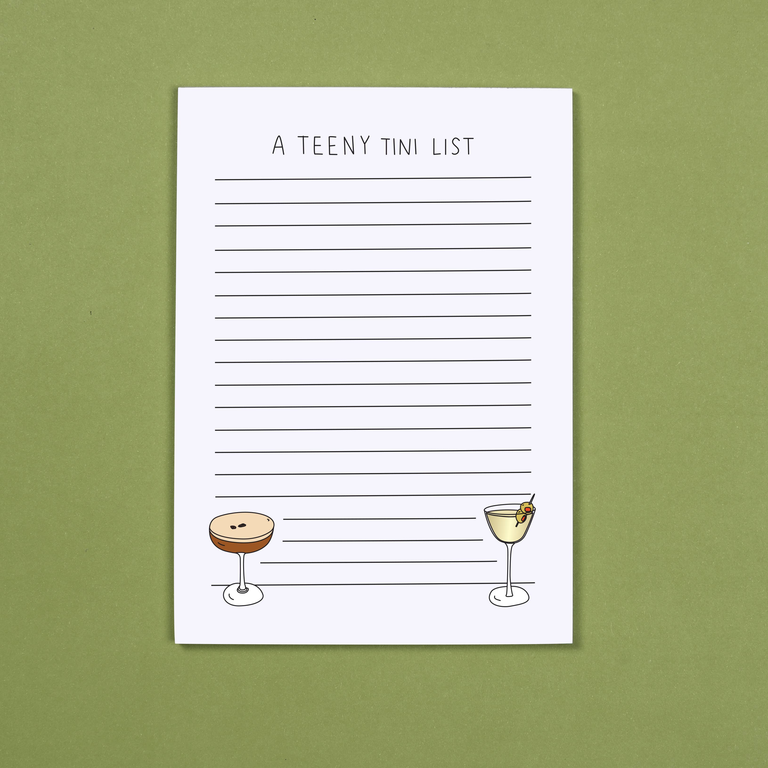 A Teeny Tini List - Notatblokk
