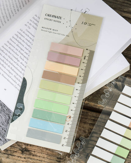Meadow Mist Index Gjennomskinnelige selvklebende notislapper | Sidemarkører | Klistrelapper