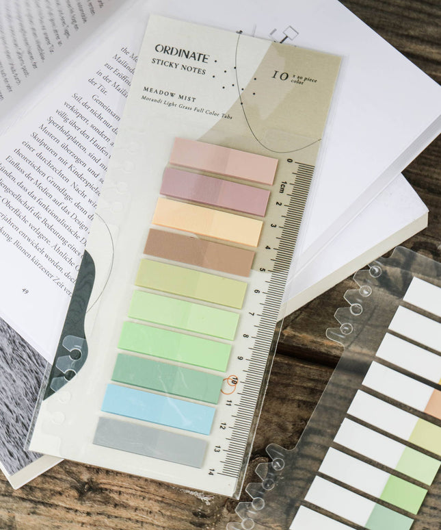 Meadow Mist Index Gjennomskinnelige selvklebende notislapper | Sidemarkører | Klistrelapper
