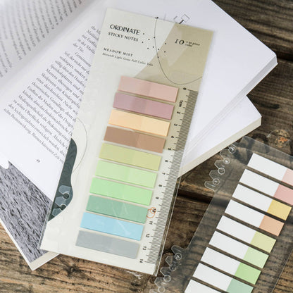 Meadow Mist Index Gjennomskinnelige selvklebende notislapper | Sidemarkører | Klistrelapper