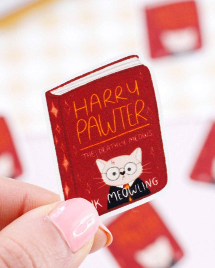 Harry Pawter - Cat book Klistremerke