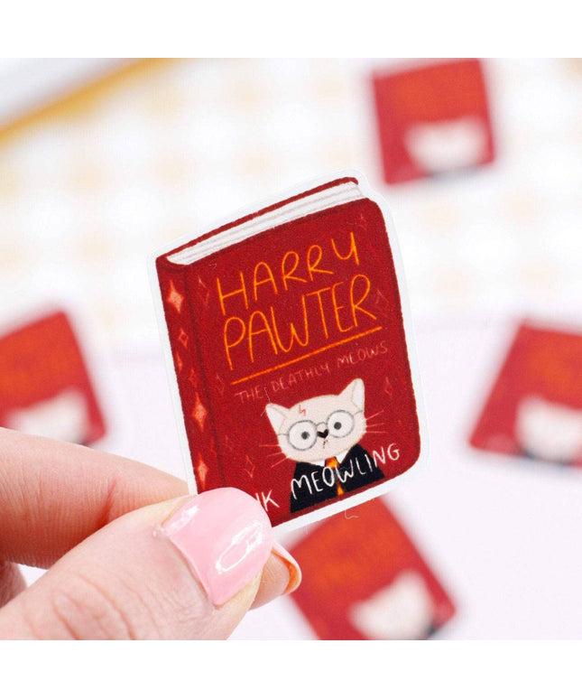 Harry Pawter - Cat book Klistremerke