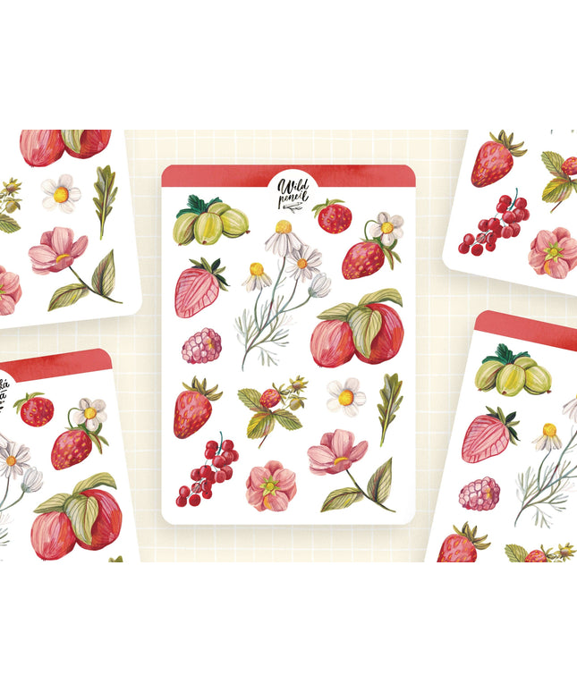 Klistremerkeark | Summer Meadow Red
