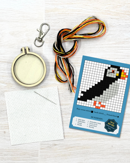 I Puffin Love You! Mini Matchbox Broderingssett
