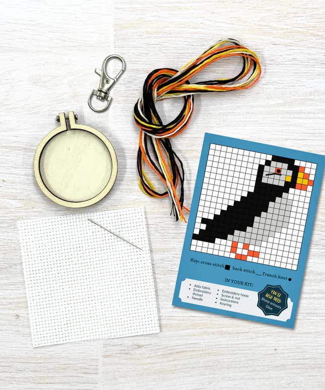 I Puffin Love You! Mini Matchbox Broderingssett