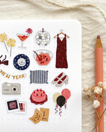 Klistremerkeark | New Year’s Eve | A6