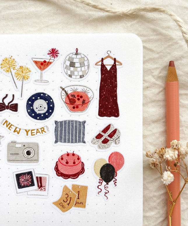 Klistremerkeark | New Year’s Eve | A6