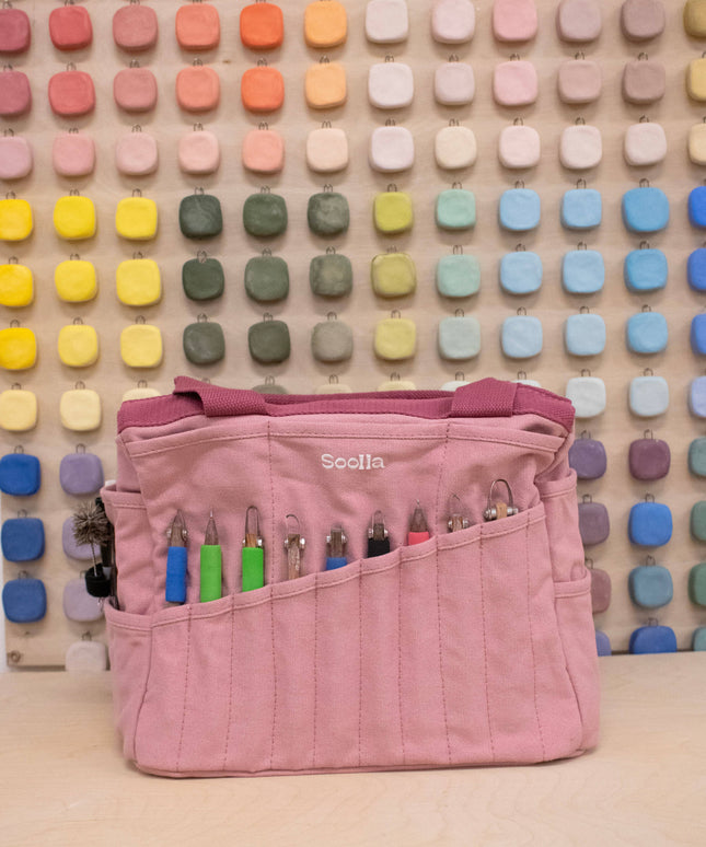 Forhåndsbestilling | Soolla Studio Artist Bag | Desert Rose | Hobbyveske | Veske for Kreative Prosjekter