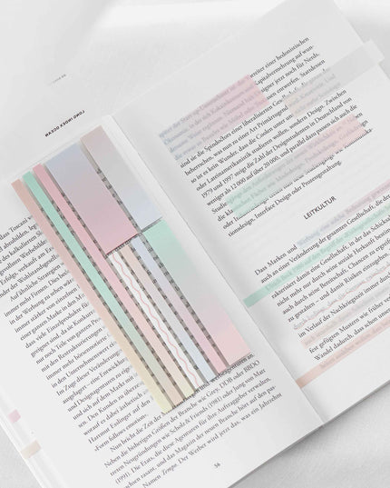 Peach yellow | Gjennomsiktige klebestriper – langt design |  Selvklebende notislapper