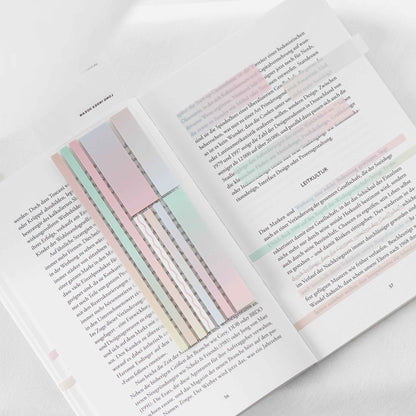 Peach yellow | Gjennomsiktige klebestriper – langt design |  Selvklebende notislapper