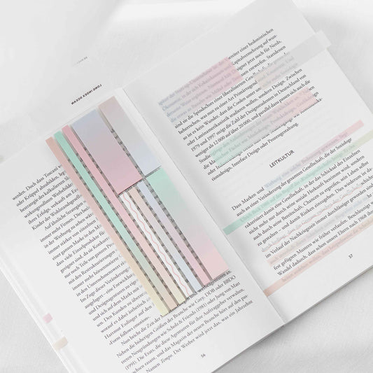 Peach yellow | Gjennomsiktige klebestriper – langt design |  Selvklebende notislapper