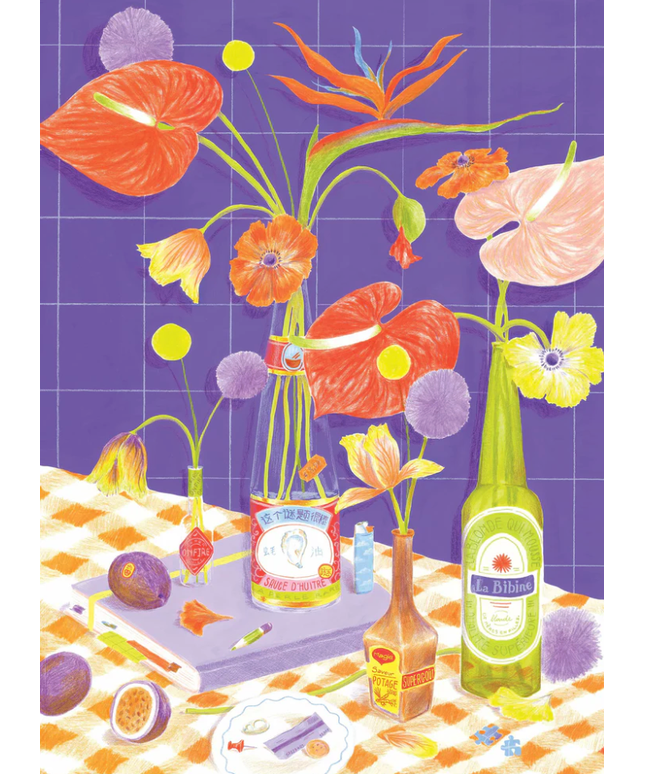 Flowers on The Table | Puslespill 500 Brikker