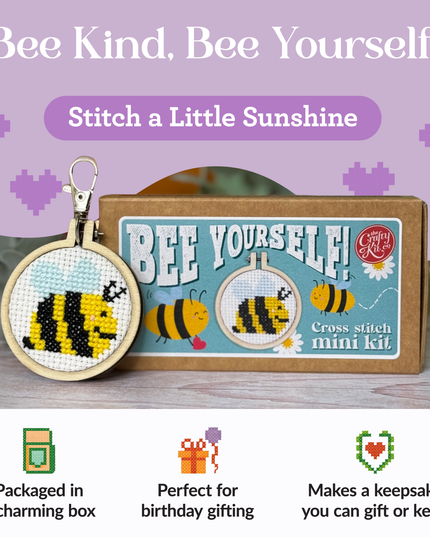 Bee Yourself! Mini Matchbox Broderingssett