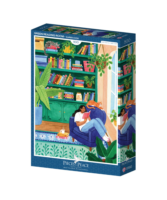 Puslespill 500 Brikker | Green Reading Corner