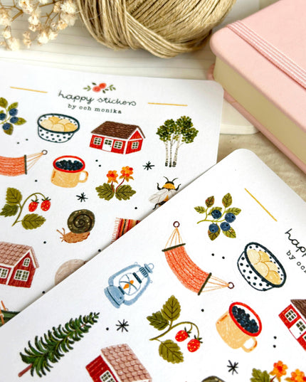 Klistremerkeark | Summer Cottage | A6