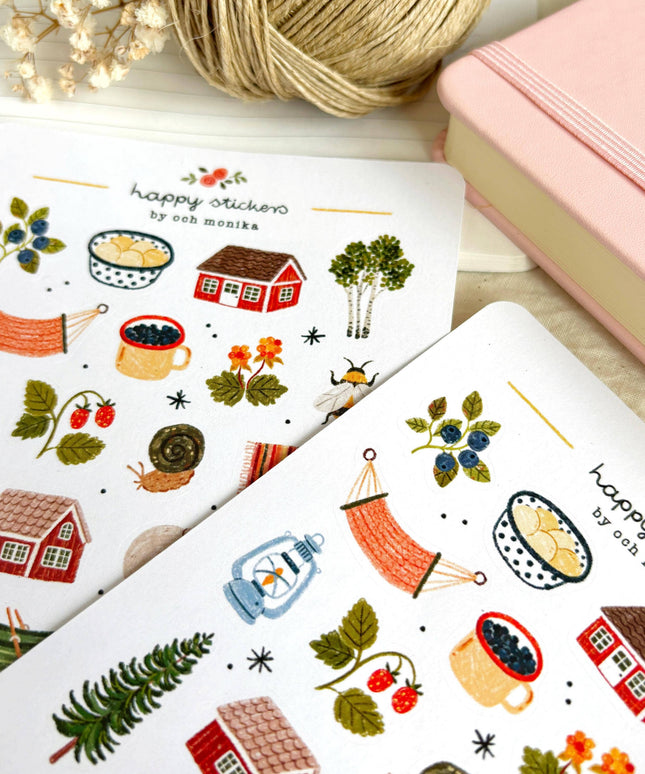 Klistremerkeark | Summer Cottage | A6