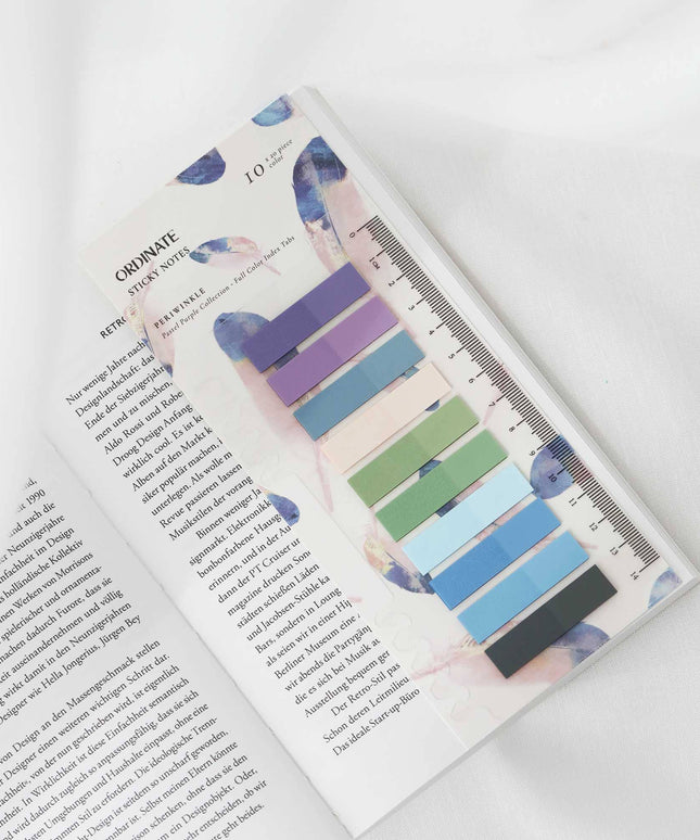Periwinkle | Selvklebende notislapper | Gjennomskinnelige klistrelapper | Sidemarkører