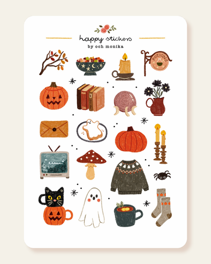 Klistremerkeark | Spooky Halloween | A6