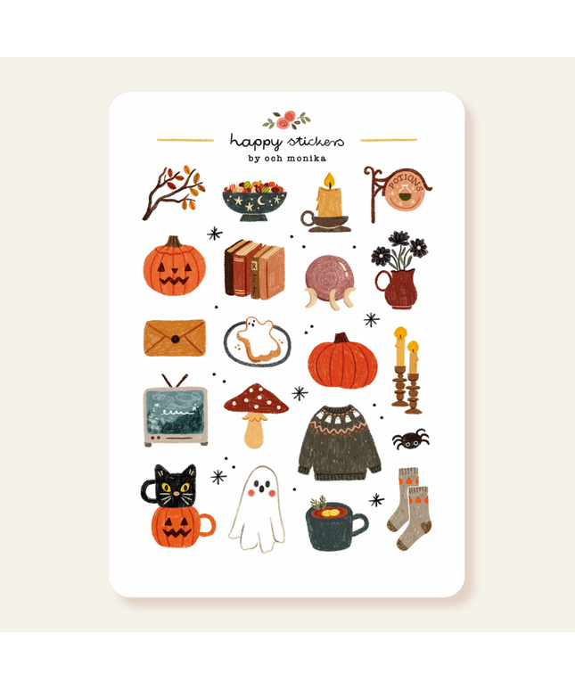 Klistremerkeark | Spooky Halloween | A6