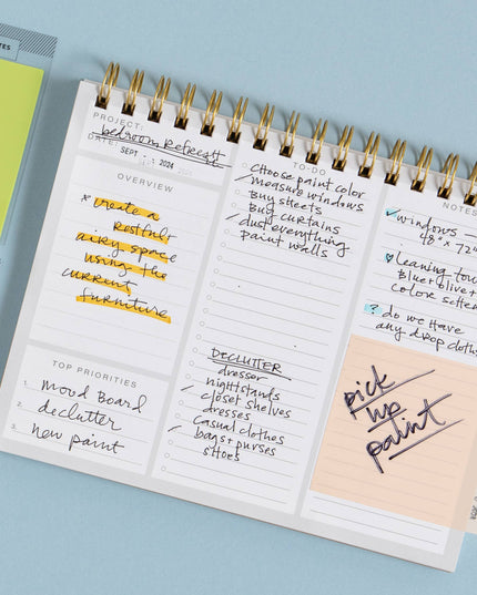Forhåndsbestilling: Tabbed Transparent Sticky Notes | Pink