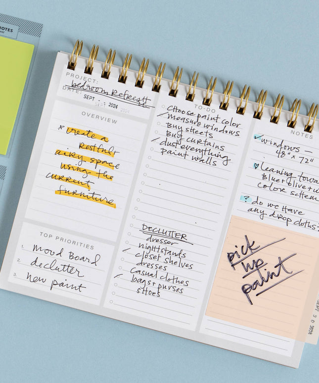 Forhåndsbestilling: Tabbed Transparent Sticky Notes | Pink