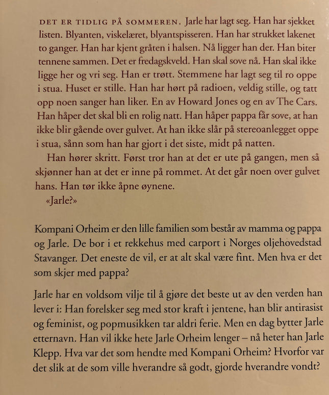Renberg, Tore: Kompani Orheim