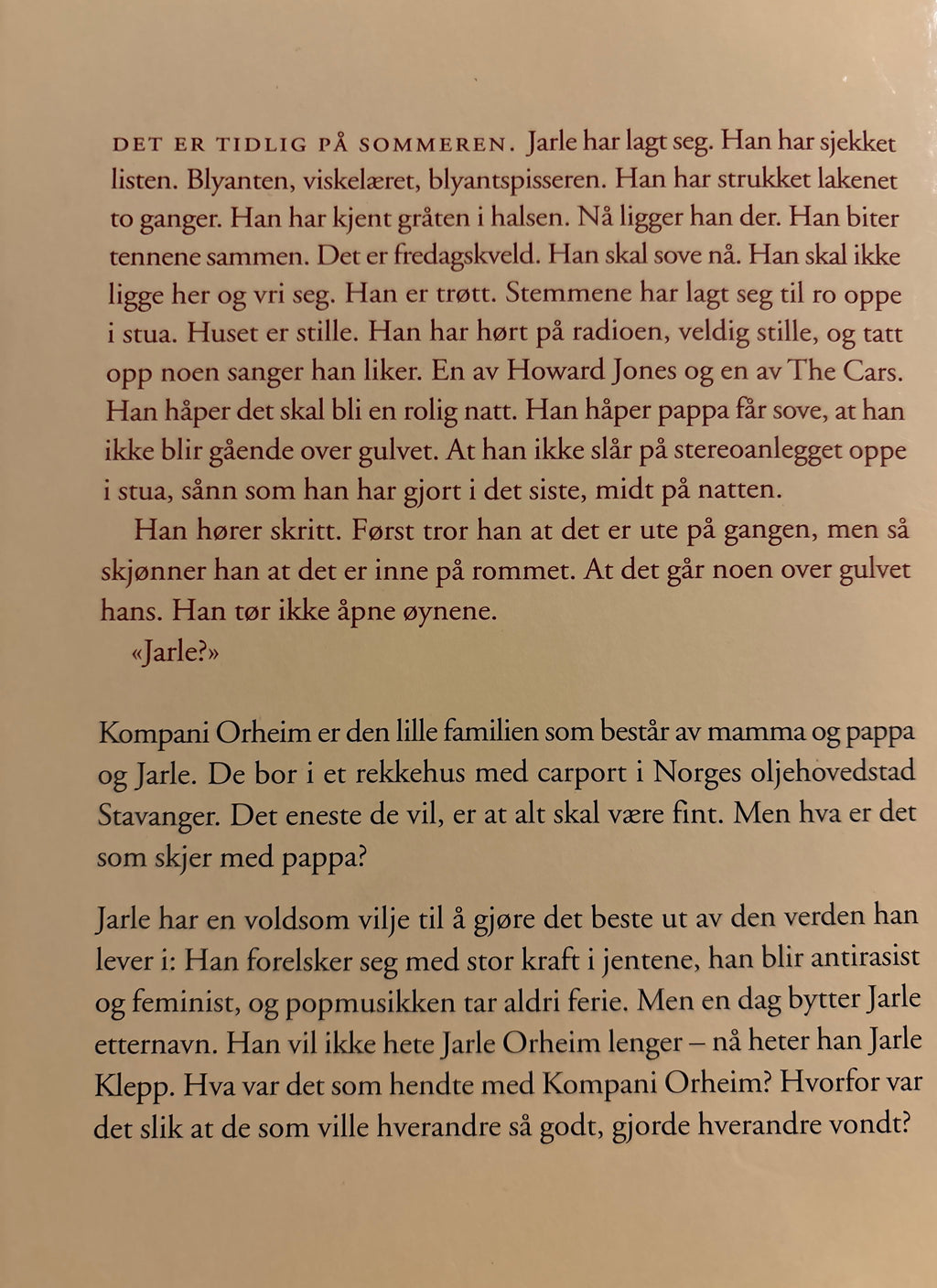 Renberg, Tore: Kompani Orheim