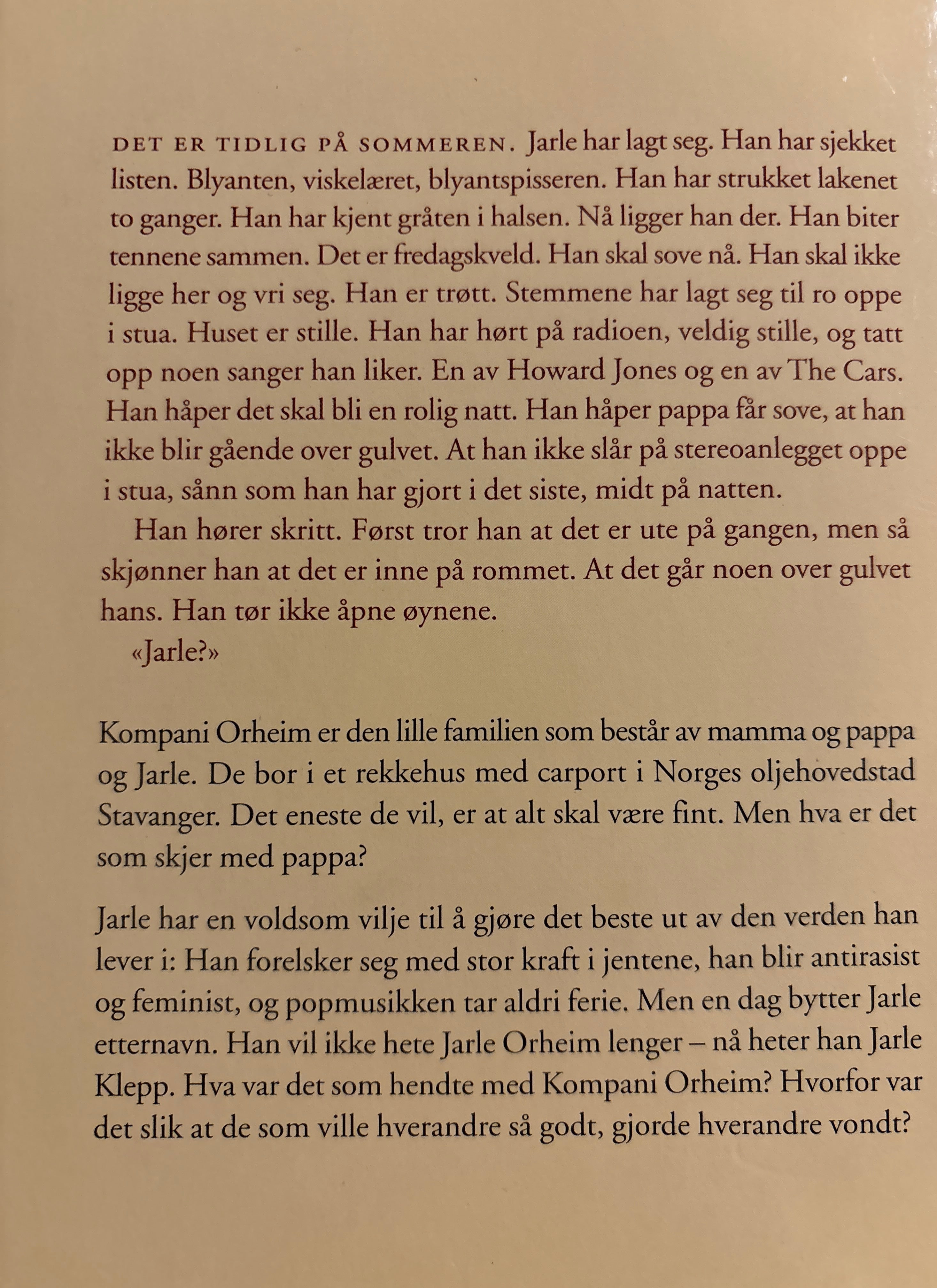 Renberg, Tore: Kompani Orheim