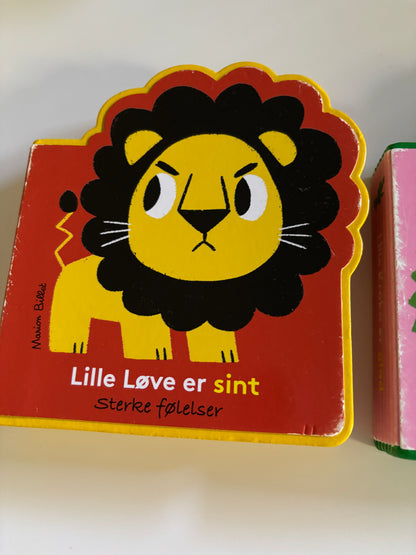 Lille Løve er sint og Lille Kroko er glad