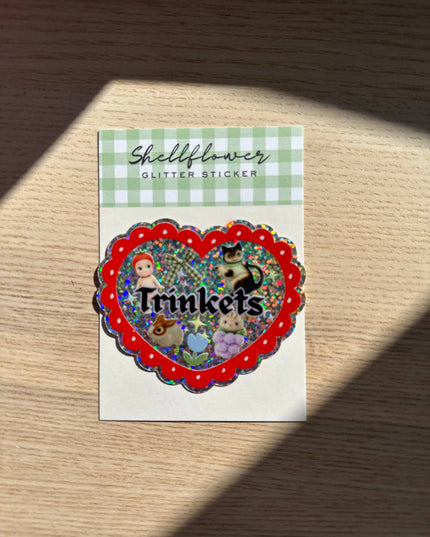 Trinkets Glitter Vinyl Klistremerke