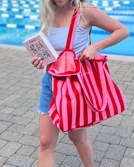 The Bookish Beach Bag: Blue/Beige