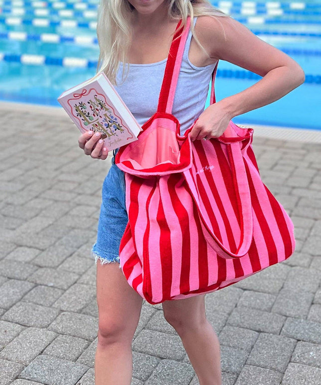 The Bookish Beach Bag: Blue/Beige