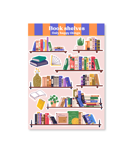 Klistremerkeark | Bookshelves A6