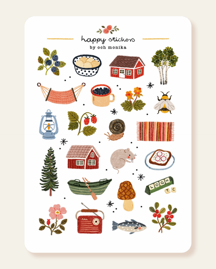 Klistremerkeark | Summer Cottage | A6
