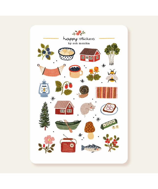 Klistremerkeark | Summer Cottage | A6