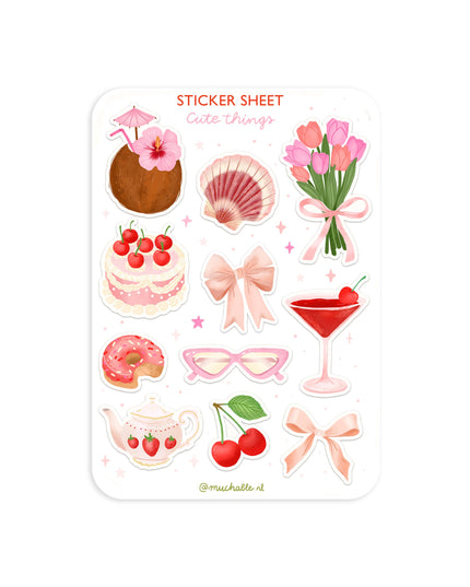 Klistremerkeark | Girly Things | A6