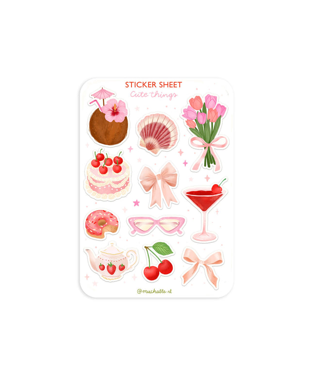 Klistremerkeark | Girly Things | A6