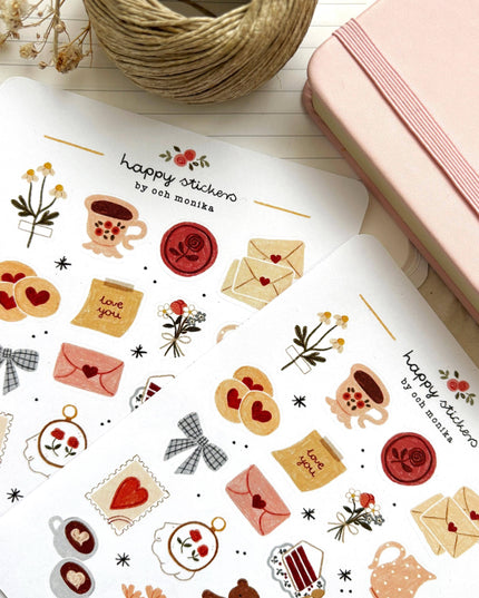 Klistremerkeark | Sweet Love | A6