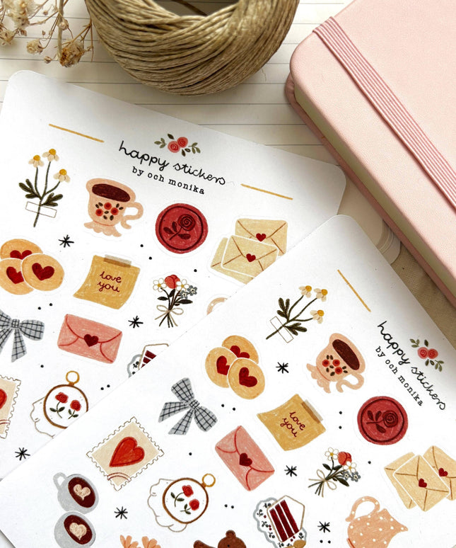 Klistremerkeark | Sweet Love | A6