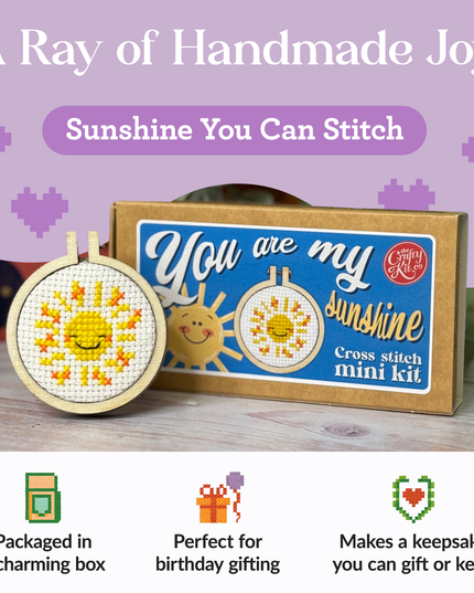 You are my Sunshine Mini Matchbox Broderingssett