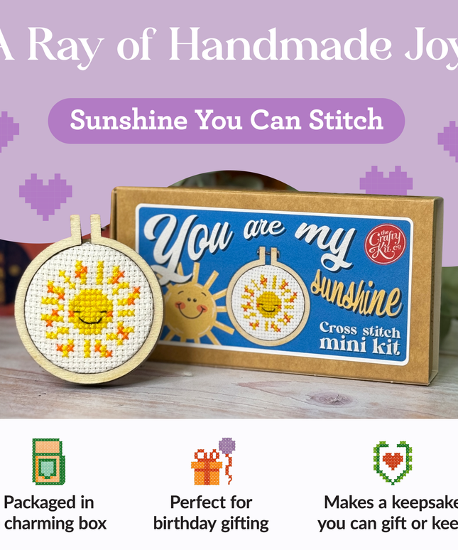 You are my Sunshine Mini Matchbox Broderingssett