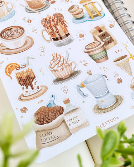 Klistremerkeark | Coffee