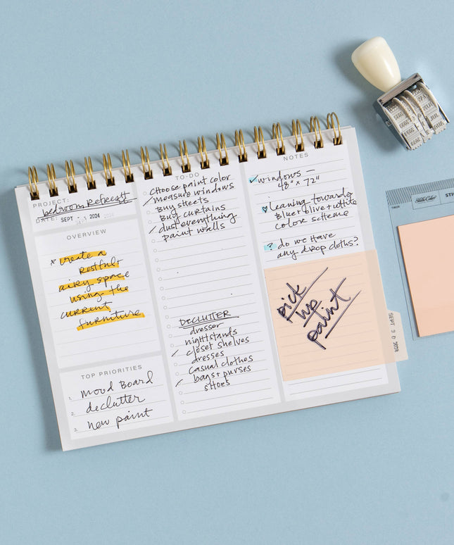 Forhåndsbestilling: Tabbed Transparent Sticky Notes | Pink