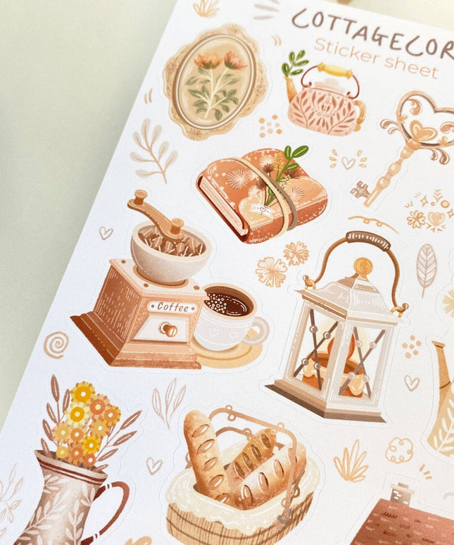 Klistremerkeark | Cottagecore