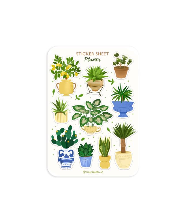 Klistremerkeark | Plants Illustration | A6